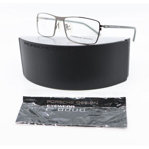 B0 Auth New PORSCHE DESIGN P'8245 Light Gun Gray Frames Glasses 58-16-140